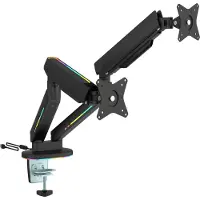 Deltaco Monitorhalt. m. Federung f. 2 Mon. RGB schwarz