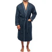 Ammann Morgenmantel Sweat Organic Cotton in Nightblue | Gr.: 56