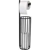 Loft42 | Toilettenpapierhalter Wiro Schwarz Metall 14x14x60 cm | NADUVI
