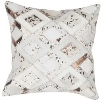 Forte Collection | Dekokissen Spark Pillow beige Leder 45x45x2.5 cm | NADUVI