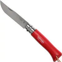Opinel Klappmesser Inox No. 8 Origins Tradition Red mit Etui
