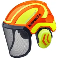 Protos Kopfschutz-Kombination Integral Forest orange-neongelb
