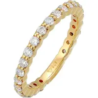 Elli Ring Memoire Eternity Zirkonia Funkelnd 925 Silber Elli Gold