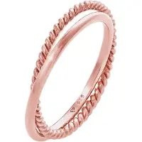 Elli Ring Wickelring Klassik Fein Gedreht 925 Silber Elli Rosegold