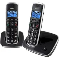 Fysic FX-6020 - Senioren DECT Telefon mit großen Tasten - 2 Mobilteile - Schwarz