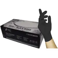 Nitras Black Scorpion 8220, Latex Handschuhe, Latexhandschuhe, schwarz - M 100 Stück