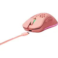 Deltaco Gaming GAM-120-P, rechts, Laser, RF Wireless + Bluetooth + USB Type-C, 4800 DPI, 1 ms, Pink