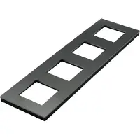 Niko 150-76400 4 fach Rahmen, 71 mm Mittenabstand, Niko Pure stainless steel on anthr 15076400