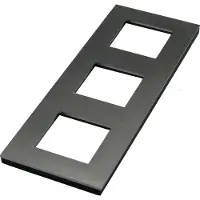 Niko 150-76700 3 fach Rahmen, 71 mm Mittenabstand, Niko Pure stainless steel on anthr 15076700