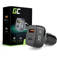 Green Cell CAD33, Drinnen, Zigarettenanzünder, 12 V, Schwarz