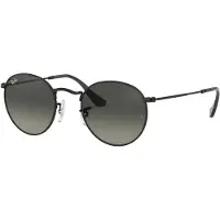 Ray-Ban RB 3447N ROUND METAL Herren-Sonnenbrille Vollrand Rund Metall-Gestell, schwarz