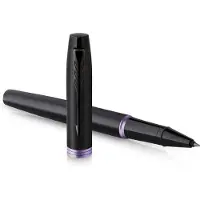 Parker Tintenroller IM Vibrant Rings Purple PVD, Gehäuse schwarz, 0,5mm, Schreibfarbe schwarz