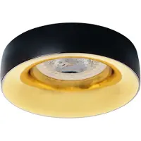 Kanlux S.A. LED GU10 Strahler Einbaurahmen Schwarz Gold rund - für 1 LED Spot