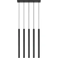 Sollux Hängeleuchte PASTELO 5 schwarz 5xG9 8W Stahl 90x5x45cm