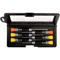 Bahco Set Mit 6 Präzisionsschraubendrehern Für Schlitz-und Kreuzschlitzschrauben 1.5-3-mm-ph0ph1