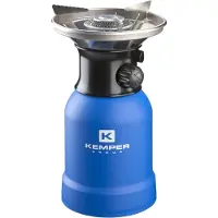 Kemper Gasherd mit Windschutz und Piezozündung 1200 Watt Blau