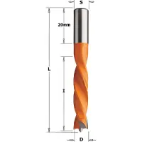 Cmt 307.050.11 Dübelbohrer HM 5 x 8 x 67 mm Rechts