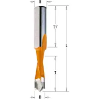 Cmt 310.080.42 Dübelbohrer extra fein mikrokörnig 8mm, Schaft 10x27 links