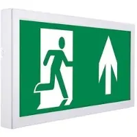 Optonica LED LED Fluchtwegschild beleuchtet - 3W - 3 Stunden Notbeleuchtung bei Stromausfall - Notausgang-Pfeil oben - Wandmontage