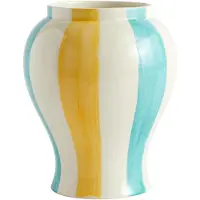 HAY - Sobremesa Stripe Vase L - Green/Yellow (541544)