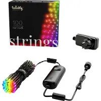 Twinkly Lichterkette Strings 100 LED Multicolor Outdoor 8m schwarz