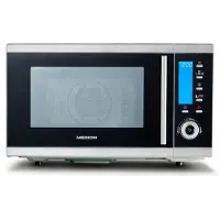 Medion MD 15501 4 in 1 Mikrowelle mit Grill (25 Liter, 900 Watt, 1100 Watt Grill, 2500 Watt Heißluft, 10 Automatik-Programme) silber