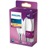 Philips 2,2W - E14 - 2700K - 250 lumen 2er-Set