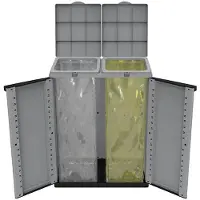 Terry Recycling Papierkorb Schwarz/Grau (68 x 39 x 88,7 cm)