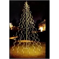 ECD-Germany Weihnachtsbeleuchtung mit 360 LED-Lichtern für Baum oder Fahnenmast