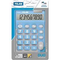Milan touch duo 10-stelliger Taschenrechner dual blaue Blisterpackung