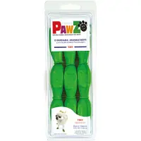 Pawz - Rubber Dog Boots - Tiny - Apple Green - 12 pcs