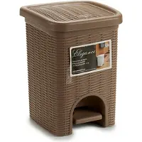 Stefanplast CZ ko odp. 6l pedál.sv.hndý ratan, 28x20,5x20,5cm