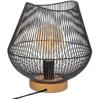 Atmosphera Tischleuchte JENA im Loft-Stil, schwarz, 28 cm