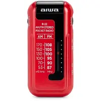 Aiwa R-22RD, Persönlich, Analog, AM, FM, Analog, 3,5 mm, Rot