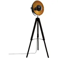 Atmosphera Créateur d'intérieur Stehlampe Lahti Metall Holz Kunststoff schwarz 156,5 cm x 65 cm x 57 cm
