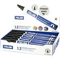 Milan Dauermarker 12 Stück Schwarz PVC