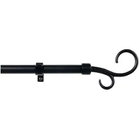 Stor Planet Gardinenstange 110-200 Cm Schwarz Schwarz One Size