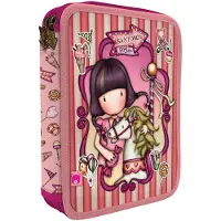 GORJUSS Doppel-Federtasche Carousel Lachsfarben (46 Stücke)