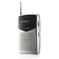 Haeger PR-BIB.006A, Tragbar, Analog, AM, FM, Schwarz, Silber, Extern, AA