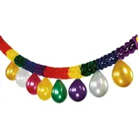 Amscan Deko-Set Girlande mit Ballons Latex / Papier 27,9