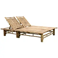 vidaXL Sonnenliege für 2 Personen Bambus