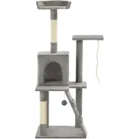 vidaXL Katzenbaum mit Sisal-Kratzsäulen 120 cm Grau