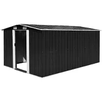 vidaXL Gerätehaus 257x392x181 cm Metall Anthrazit