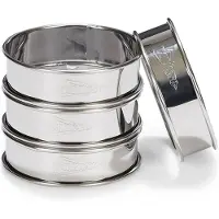 Patisse Tortenringe 8 cm Edelstahl Silber 4 Stück