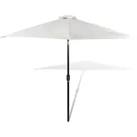 vidaXL Sonnenschirm Sandweiß 3 m Stahlmast