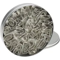 Patisse Hervorstehende Formen Buchstaben 2,5 cm Edelstahl silber 26 Stück