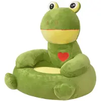 vidaXL Plüsch-Kindersessel Frosch Grün