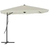 vidaXL Sonnenschirm mit Stahl-Mast 250x250 cm Sandweiß