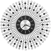 vidaXL Wanduhr Metall 43 cm Schwarz