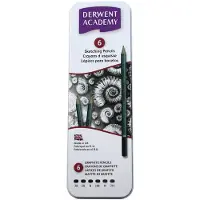 Derwent Academy skitseblyant 3B-2H med 6 stk. ass. størrelser - (6 stk.)